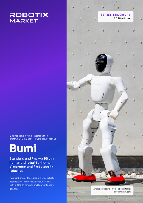 Robot humanoide Noetix Bumi Standard – Folleto del producto